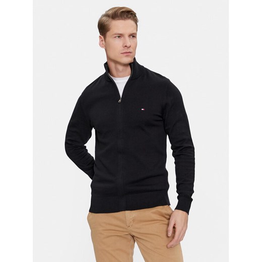 Tommy Hilfiger Kardigan MW0MW28050 Czarny Regular Fit ze sklepu MODIVO w kategorii Swetry męskie - zdjęcie 187314120