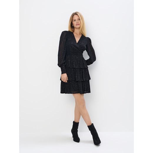 Mohito - Sukienka mini z metalizowaną nitką - czarny ze sklepu Mohito w kategorii Sukienki - zdjęcie 187314523