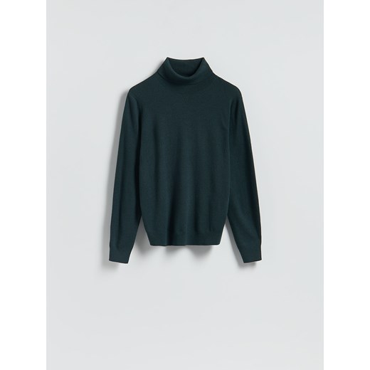 Reserved - Golf z wełny merino - morski ze sklepu Reserved w kategorii Swetry męskie - zdjęcie 187315182