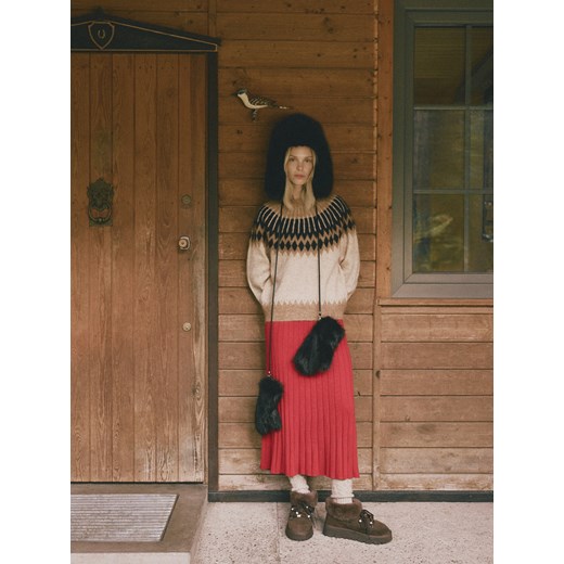 Reserved - Czapka ze sztucznego futerka - czarny ze sklepu Reserved w kategorii Czapki zimowe damskie - zdjęcie 187316510