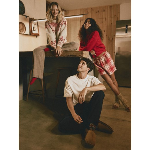 Reserved - Wzorzysty sweter - beżowy ze sklepu Reserved w kategorii Swetry damskie - zdjęcie 187316592