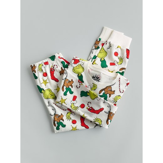 Reserved - Świąteczna piżama Grinch - złamana biel ze sklepu Reserved w kategorii Piżamy dziecięce - zdjęcie 187318383