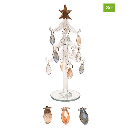 Krebs Glas Lauscha 12-częściowy zestaw dekoracyjny ze wzorem - wys. 20 cm ze sklepu Limango Polska w kategorii Dekoracje bożonarodzeniowe - zdjęcie 187318913