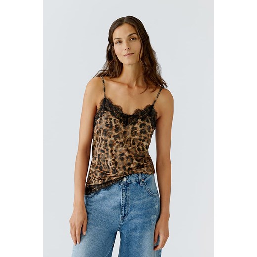 Oui Top w kolorze karmelowo-brązowym 38 okazyjna cena Limango Polska