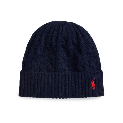 Czapka Polo Ralph Lauren 455981442008 Granatowy ze sklepu eobuwie.pl w kategorii Czapki zimowe damskie - zdjęcie 187319491