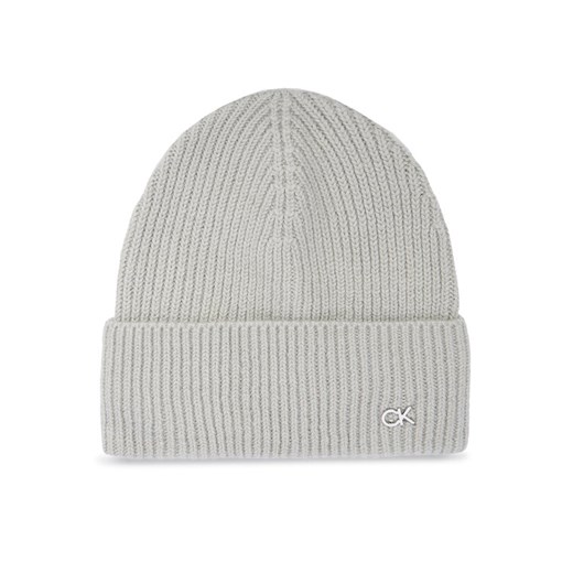 Calvin Klein Czapka K60K612592 Szary ze sklepu MODIVO w kategorii Czapki zimowe damskie - zdjęcie 187319833
