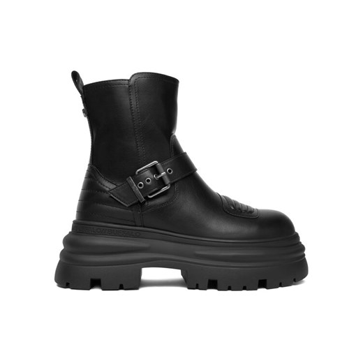 Buffalo Botki Dione Biker Boot Mid 1270127 Czarny ze sklepu MODIVO w kategorii Botki - zdjęcie 187319920