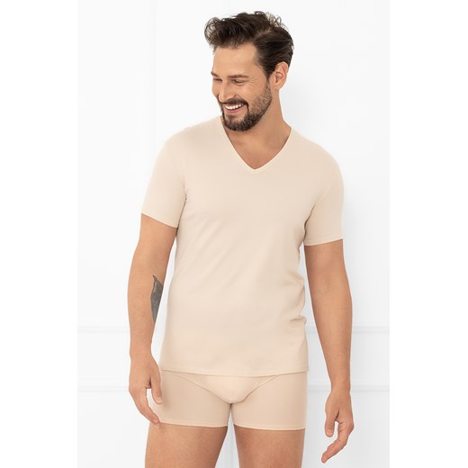 Koszulka t-shirt Italian Fashion Apollo kr.r. beż ze sklepu kontri.pl w kategorii Podkoszulki męskie - zdjęcie 187321042