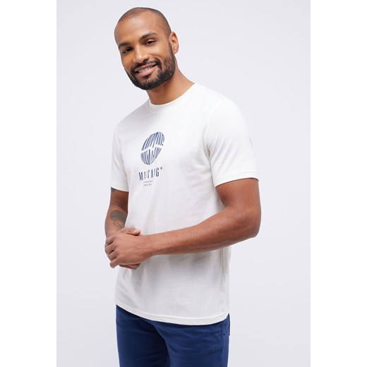 MĘSKA KOSZULKA MUSTANG Austin T-shirt NADRUK Whisper White 1014951 2013 ze sklepu YouNeedit.pl w kategorii T-shirty męskie - zdjęcie 187321414