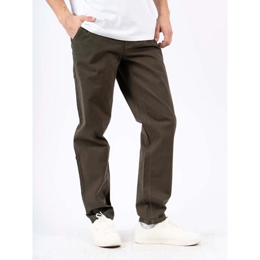 Męskie Spodnie Materiałowe Marcus Gerry Chino 5052 Olive Green 16-200126 ze sklepu YouNeedit.pl w kategorii Spodnie męskie - zdjęcie 187321550