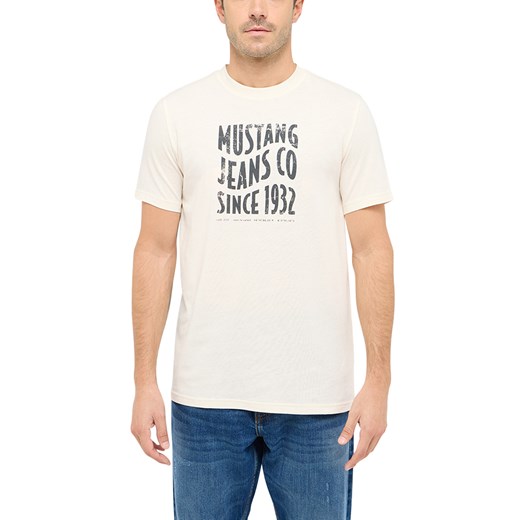 Męski T-Shirt Mustang Style Austin Whisper White 1016272 2013 ze sklepu YouNeedit.pl w kategorii T-shirty męskie - zdjęcie 187321954