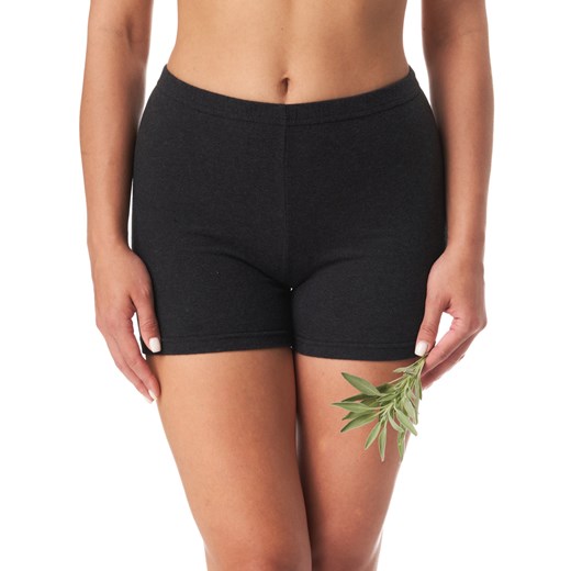 Długie gładkie szorty Hot Touch - S czarny ze sklepu PH KEY Sp. z o.o.  w kategorii Bielizna wyszczuplająca - zdjęcie 187322044