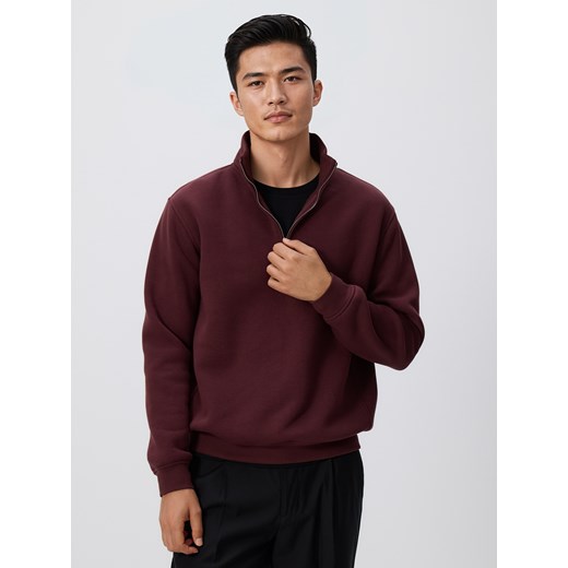 Reserved - Bluza ze stójką - bordowy ze sklepu Reserved w kategorii Bluzy męskie - zdjęcie 187322280