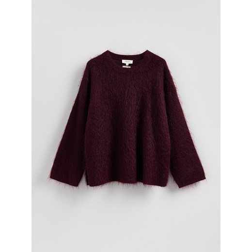 Reserved - Sweter z moherem - mahoniowy ze sklepu Reserved w kategorii Swetry damskie - zdjęcie 187322323