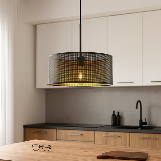 Czarna lampa wisząca nad stół SINTRA AŻUR fi - 40 cm - kolor czarny ze sklepu Lysne w kategorii Lampy wiszące - zdjęcie 187322402