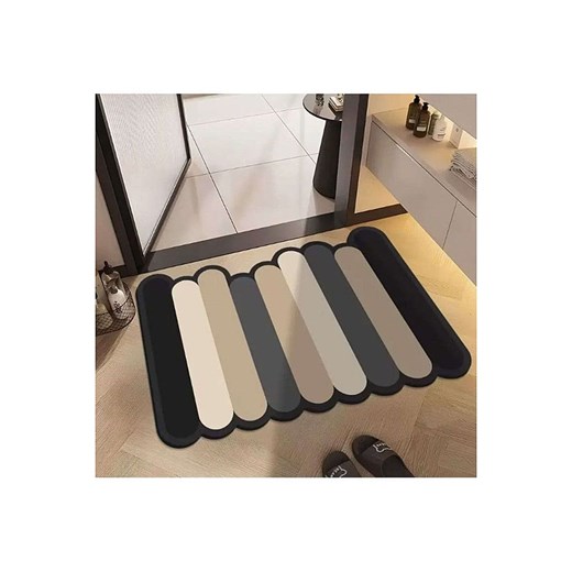 Elizabed Dywanik łazienkowy w kolorze czarno-szaro-beżowym ze sklepu Limango Polska w kategorii Akcesoria łazienkowe - zdjęcie 187323360