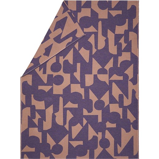 David Fussenegger Koc flanelowy &quot;Luca&quot; w kolorze fioletowo-beżowym ze sklepu Limango Polska w kategorii Tekstylia - zdjęcie 187323364