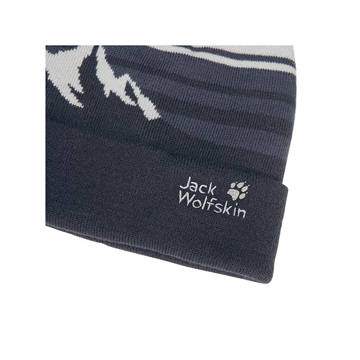 Jack Wolfskin Czapka &quot;Stripy Pompom&quot; w kolorze granatowo-białym Jack Wolfskin S okazja Limango Polska