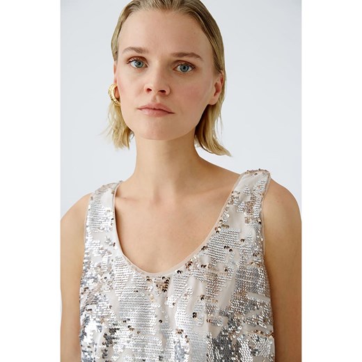Oui Top w kolorze złoto-srebrnym 44 Limango Polska okazja