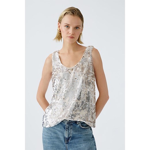 Oui Top w kolorze złoto-srebrnym 44 okazja Limango Polska