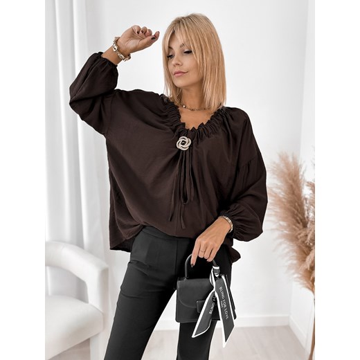 bluzka dorian ciemnobrązowa one size ONE SIZE UBRA