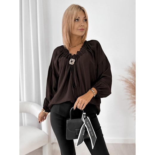 bluzka dorian ciemnobrązowa one size ONE SIZE UBRA