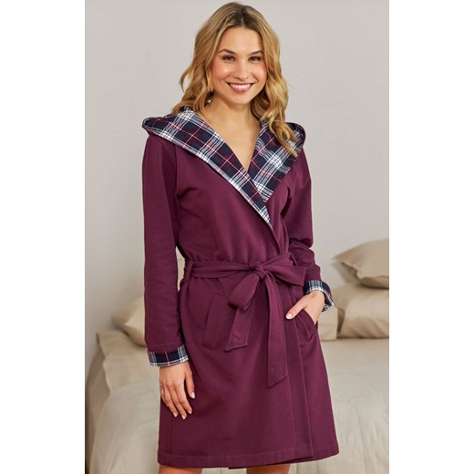 Doctor Nap szlafrok damski z kapturem SWW.7106.BURGUNDY, Kolor burgund, Rozmiar S, Doctor Nap - id: 221715 - marki Doctor Nap - 187323954 Doctor Nap szlafrok damski z kapturem SWW.7106.BURGUNDY, Kolor burgund, Rozmiar S, Doctor Nap ze sklepu Intymna w kategorii Szlafroki damskie - zdjęcie 187323954