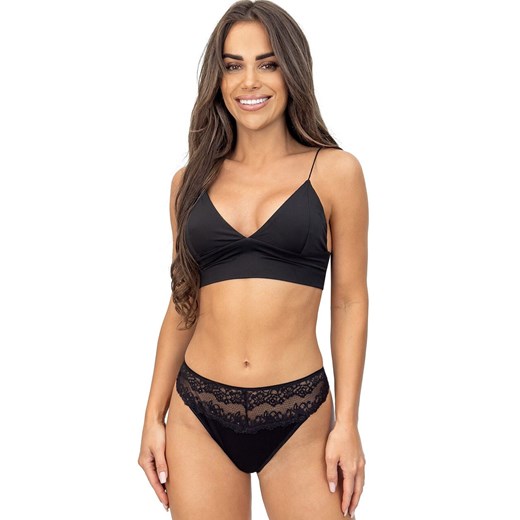 Donna stringi damskie koronkowe czarne 230, Kolor czarny, Rozmiar S, Donna ze sklepu Intymna w kategorii Majtki damskie - zdjęcie 187323963