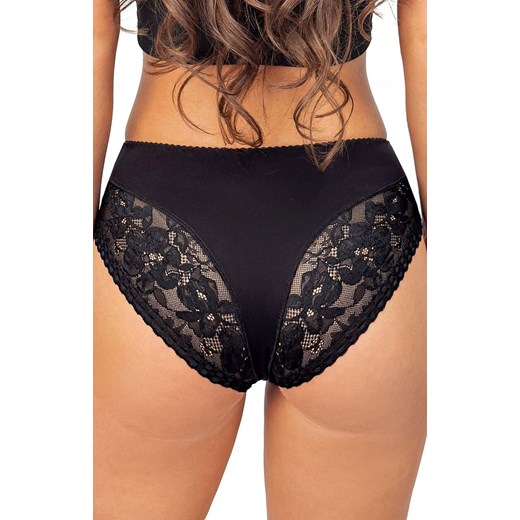 Donna koronkowe figi damskie z wysokim stanem czarne 235, Kolor czarny, Rozmiar S, Donna ze sklepu Intymna w kategorii Majtki damskie - zdjęcie 187323984