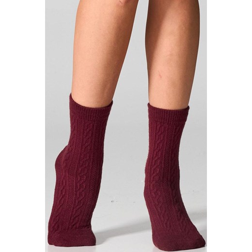 2-pack skarpetki damskie różowo-bordowe WC28 Velvet, Kolor różowo-bordowy, Rozmiar 36-40, LEGS ze sklepu Intymna w kategorii Skarpetki damskie - zdjęcie 187324393