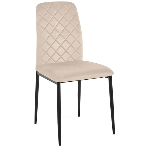 Welurowe beżowe krzesło  P3-Z28 ze sklepu Edinos.pl w kategorii Krzesła - zdjęcie 187324731