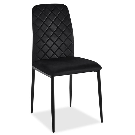 Czarne krzesło tapicerowane  A2-G38 ze sklepu Edinos.pl w kategorii Krzesła - zdjęcie 187324740
