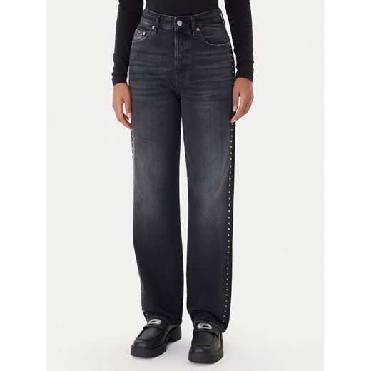Tommy Jeans Jeansy Layla DW0DW21515 Czarny Straight Fit ze sklepu MODIVO w kategorii Jeansy damskie - zdjęcie 187325113