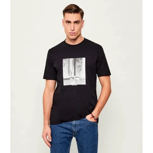 HUGO T-shirt Deyss | Regular Fit ze sklepu Gomez Fashion Store w kategorii T-shirty męskie - zdjęcie 187325783