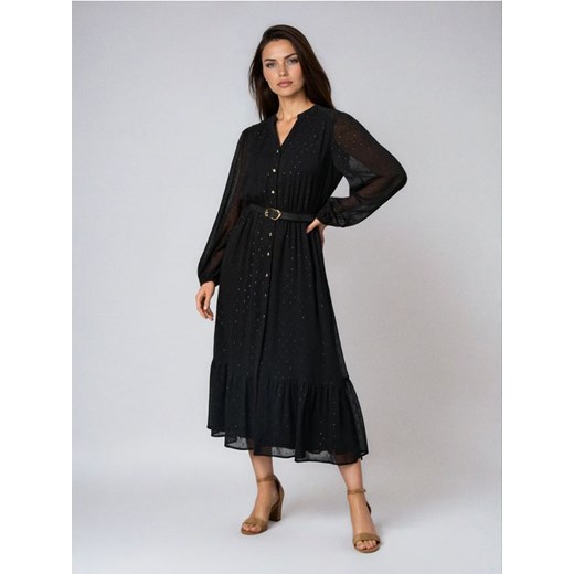 Sinsay - Sukienka midi szmizjerka - czarny ze sklepu Sinsay w kategorii Sukienki - zdjęcie 187327680