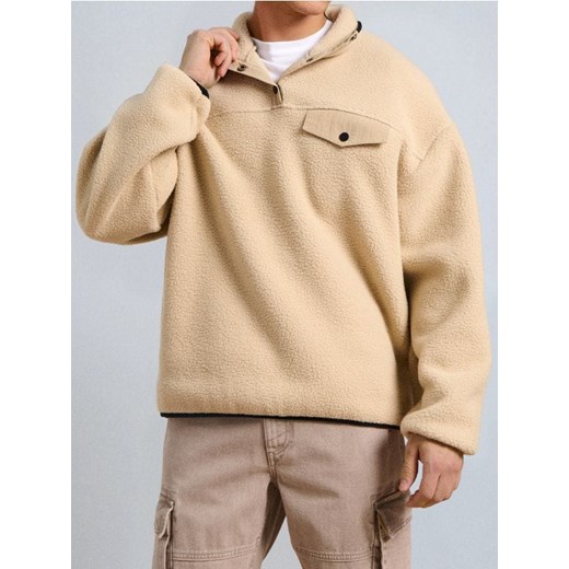 Sinsay - Bluza crewneck - beżowy ze sklepu Sinsay w kategorii Bluzy męskie - zdjęcie 187327690