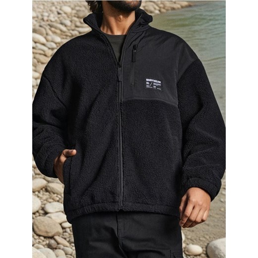 Sinsay - Bluza polarowa - czarny ze sklepu Sinsay w kategorii Bluzy męskie - zdjęcie 187327692