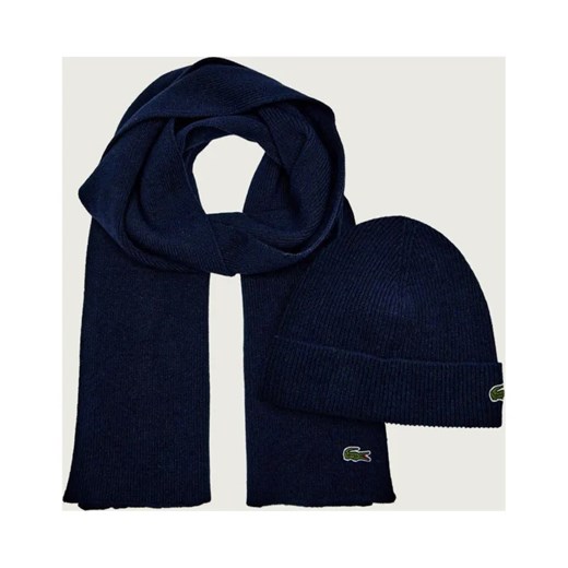Lacoste Wełniany szal + czapka ze sklepu Gomez Fashion Store w kategorii Czapki zimowe męskie - zdjęcie 187327991