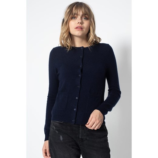 Perfect Cashmere Kaszmirowy kardigan &quot;Amy&quot; w kolorze granatowym ze sklepu Limango Polska w kategorii Swetry damskie - zdjęcie 187328192