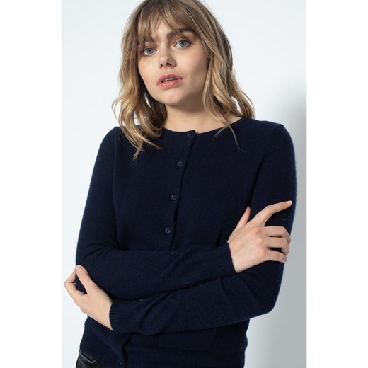 Perfect Cashmere Kaszmirowy kardigan &quot;Amy&quot; w kolorze granatowym Perfect Cashmere XXL wyprzedaż Limango Polska