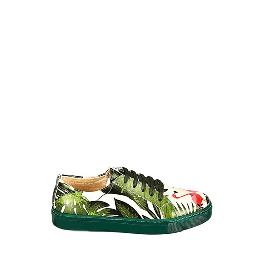 Streetfly Sneakersy w kolorze beżowo-zielonym ze wzorem ze sklepu Limango Polska w kategorii Trampki damskie - zdjęcie 187328511