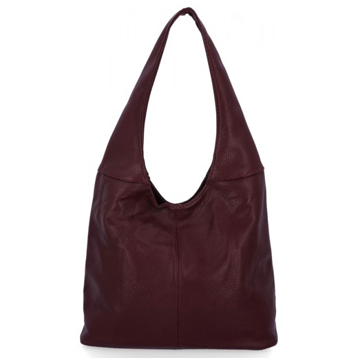 Uniwersalne Torebki Damskie Shopper Bag firmy Hernan HB0141 Ciemno Bordowa Hernan One Size okazyjna cena PaniTorbalska