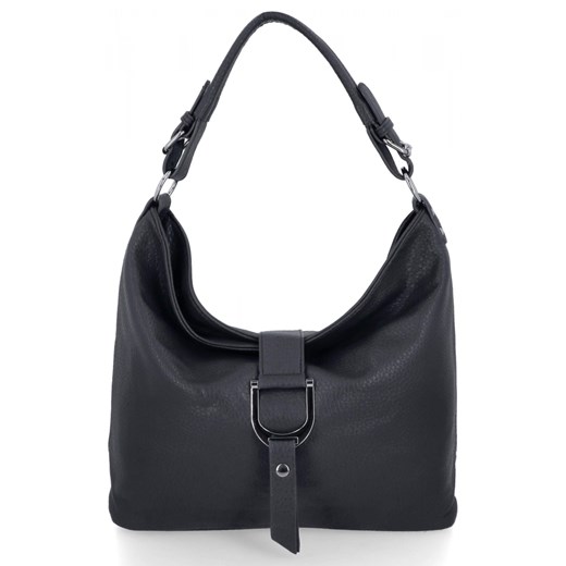 Klasyczna Torebka Damska Na Ramię firmy Herisson 16B376 Szara ze sklepu PaniTorbalska w kategorii Torebki hobo - zdjęcie 187328563