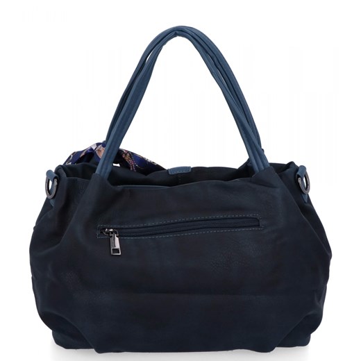 Uniwersalna Torebka Damska Shopper Bag firmy Herisson 15B6038 Granatowa/Jasno Herisson One Size okazja PaniTorbalska
