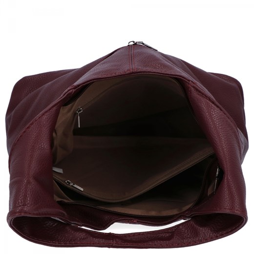 Uniwersalne Torebki Damskie Shopper Bag firmy Hernan HB0141 Ciemno Bordowa Hernan One Size wyprzedaż PaniTorbalska