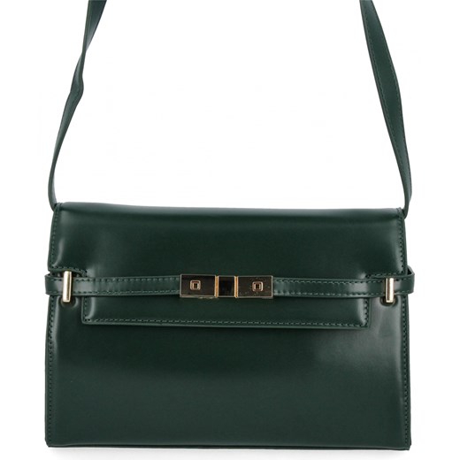 Elegancka Torebka Damska Listonoszka firmy Herisson 17R506 Butelkowa Zieleń ze sklepu PaniTorbalska w kategorii Listonoszki - zdjęcie 187328634