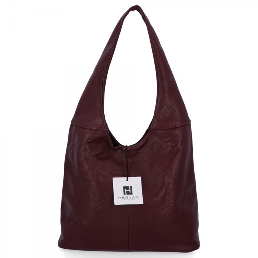 Uniwersalne Torebki Damskie Shopper Bag firmy Hernan HB0141 Ciemno Bordowa Hernan One Size wyprzedaż PaniTorbalska