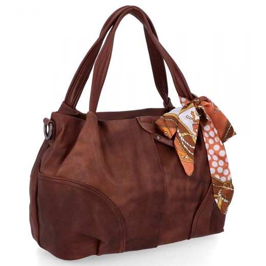 Uniwersalna Torebka Damska Shopper Bag firmy Herisson 15B6038 Brązowa Herisson One Size PaniTorbalska promocja