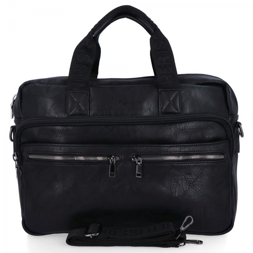 Torebka Damska Aktówka firmy Herisson 22H2023-166 Czarna ze sklepu PaniTorbalska w kategorii Aktówki - zdjęcie 187328923