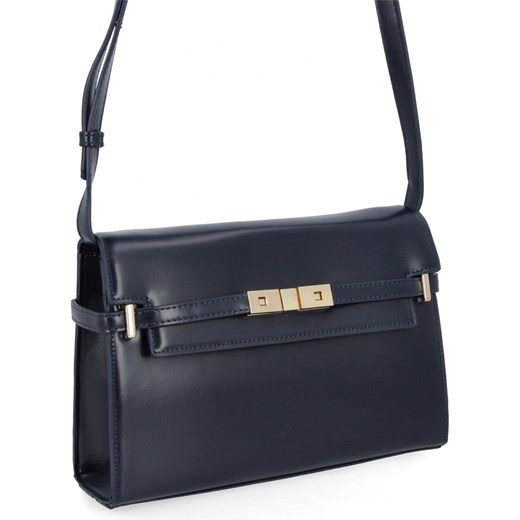 Elegancka Torebka Damska Listonoszka firmy Herisson 17R506 Granatowa ze sklepu PaniTorbalska w kategorii Listonoszki - zdjęcie 187328943